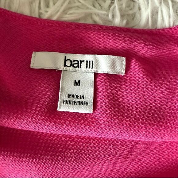 Bar III Barbiecore Pink Stretch Pencil Midi Dress with Cut Out Sides Size M - Picture 4 of 5